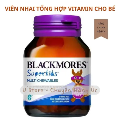 Viên nhai bổ sung vitamin tổng hợp cho bé Blackmores Superkids Multi Chewwables 60 viên (có tem phụ)