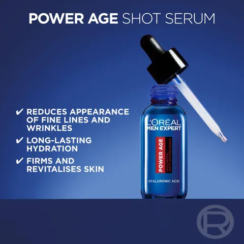 Serum cho nam, dưỡng da trắng sáng, chống lão hóa - L’Oreal Men Expert Serum Duo