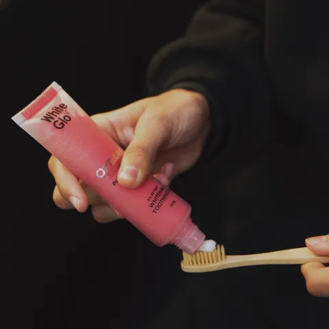 🦷Kem đánh răng làm trắng răng, giảm vết ố, White Glo Optimum whitening toothpaste