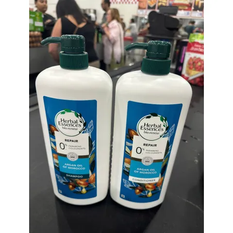 Bộ Dầu Gội Và Dầu Xã Phục Hồi Tinh Chất Thảo Mộc dầu Argan Herbal Essences Bio Renew 1.2L