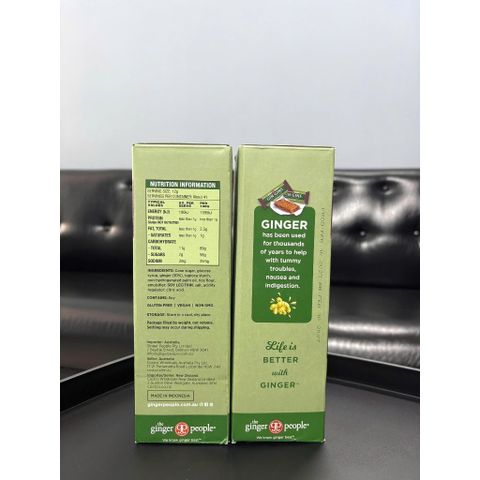 Kẹo mềm dẻo vị gừng tươi tự nhiên The Ginger People GIN GINS Original Ginger Chews