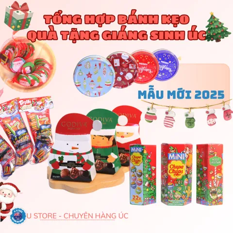 [ÚC] Bánh, kẹo dẻo, kẹo mút, socola, quà tặng Noel, Giáng Sinh,Christmas