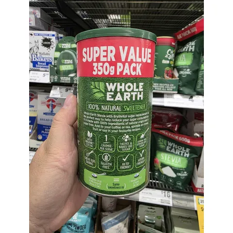 Đường ăn kiêng hữu cơ/ đường cỏ ngọt - Whole Earth with Organic Stevia 350g