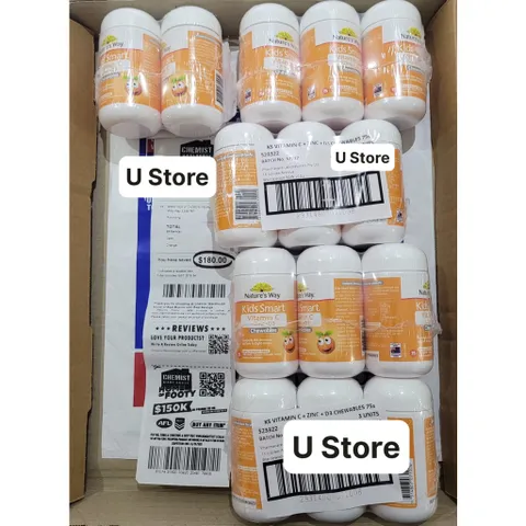 Viên Nhai Bổ Sung Vitamin-Kẽm-D3 cho bé từ 2 tuổi | Nature's Way Kids Smart Vitamin C+ZinC+D3