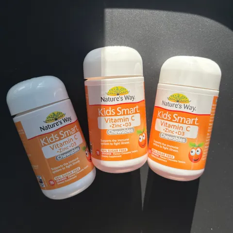 Viên Nhai Bổ Sung Vitamin-Kẽm-D3 cho bé từ 2 tuổi | Nature's Way Kids Smart Vitamin C+ZinC+D3