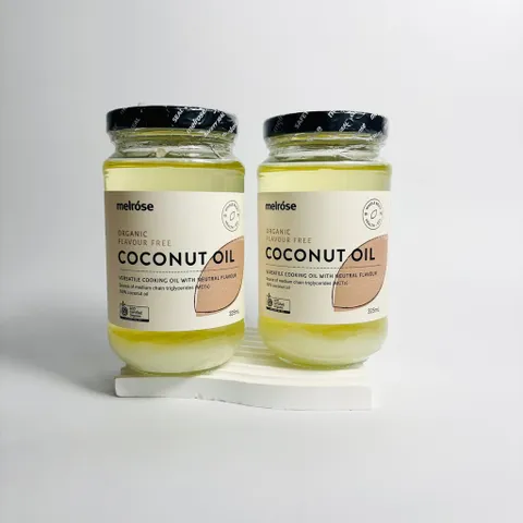 Dầu dừa hữu cơ Úc-Melrose coconut oil thích hợp cho nấu ăn, làm bánh 325ml