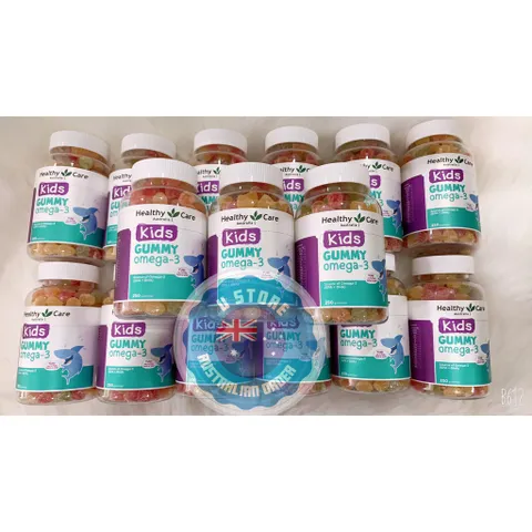 [Kẹo dẻo dầu cá cho bé] Kẹo Gummy Omega-3 Healthy Care 250 viên cho bé