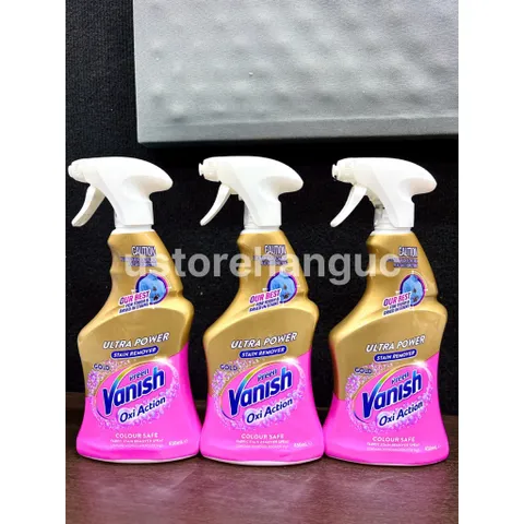 Xịt Tẩy Vết Bẩn Úc - Vanish preen gold oxi action fabric stain remover spray, an toàn cho vải màu