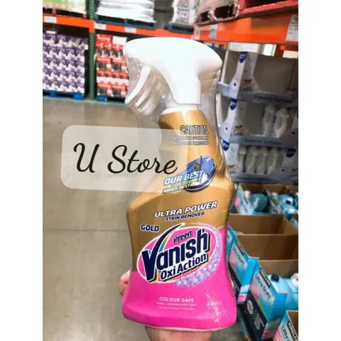 Xịt Tẩy Vết Bẩn Úc - Vanish preen gold oxi action fabric stain remover spray, an toàn cho vải màu