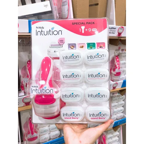 Set dao cao Schick Intuition tạo bọt 9+1 chuyên dụng body, lông chân, tay, nách