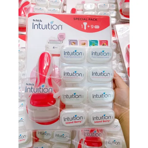 Set dao cao Schick Intuition tạo bọt 9+1 chuyên dụng body, lông chân, tay, nách