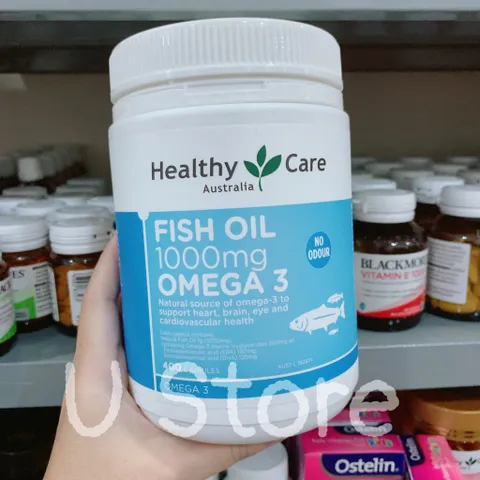 Viên Uống Dầu Cá Tự Nhiên Healthy Care Fish Oil Omega-3 1000mg 400v