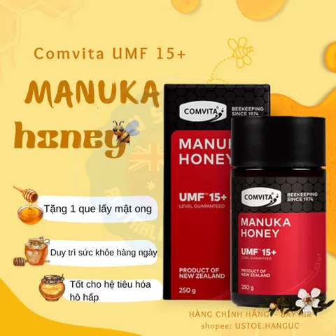 Mật ong Manuka Comvita (có quà tặng) - duy trì sức khỏe, tốt cho hệ tiêu hóa, hô hấp [Comvita 15+ 250g]