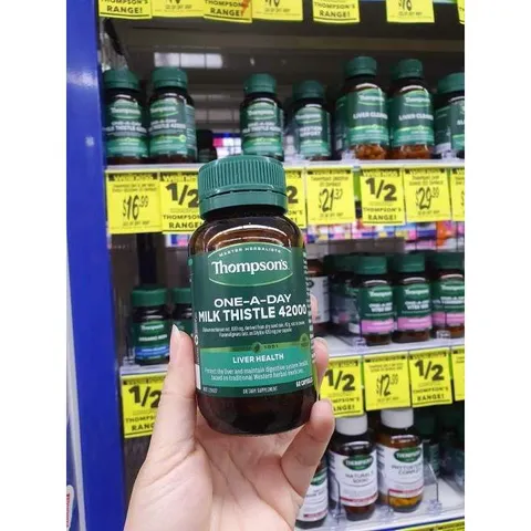 Viên uống hỗ trợ gan Thompson's One-A-Day Milk Thistle 42000mg của Úc