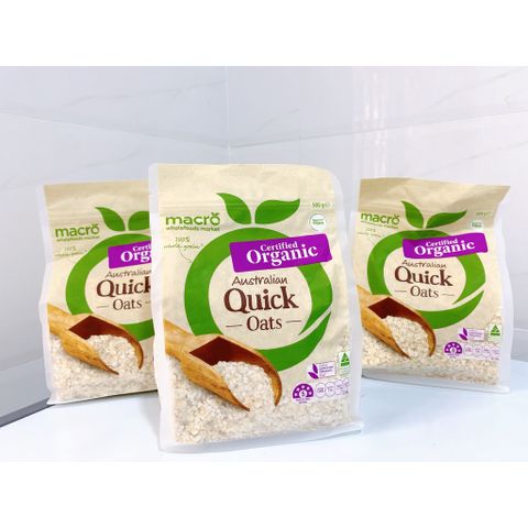Yến Mạch Hữu Cơ Macro Organic Quick Oats Và Rolled Oats