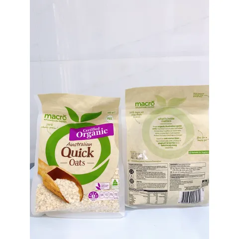 Yến Mạch Hữu Cơ Macro Organic Quick Oats Và Rolled Oats