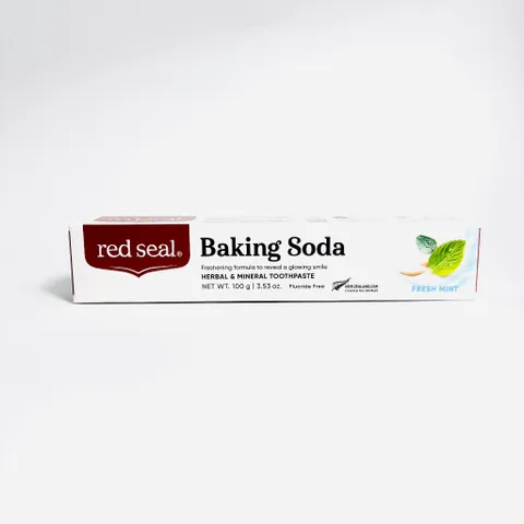 Kem đánh răng Red Seal Baking Soda không chưa flour, làm sạch, trắng răng, hương bạc hà tươi mát, sảng khoái