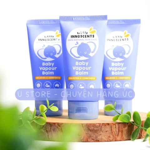 Dầu ấm ngực cho bé từ sơ sinh - Organic little Baby Vapour Balm 75ml thoải mái dễ chịu