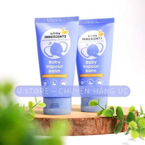 Dầu ấm ngực cho bé từ sơ sinh - Organic little Baby Vapour Balm 75ml thoải mái dễ chịu
