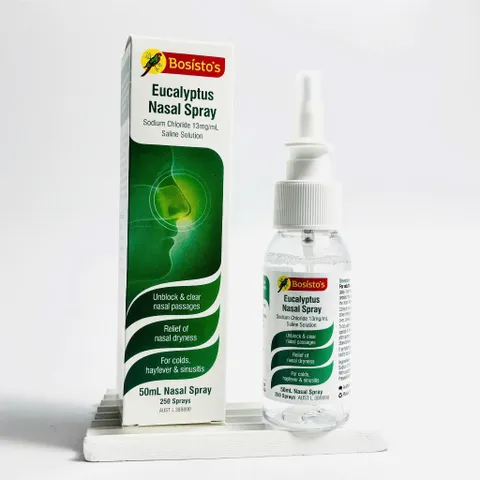 Xịt thông mũi, giảm nghẹt mũi Úc tinh dầu khuynh diệp/bạch đàn 50ml làm sạch dưỡng ẩm mũi