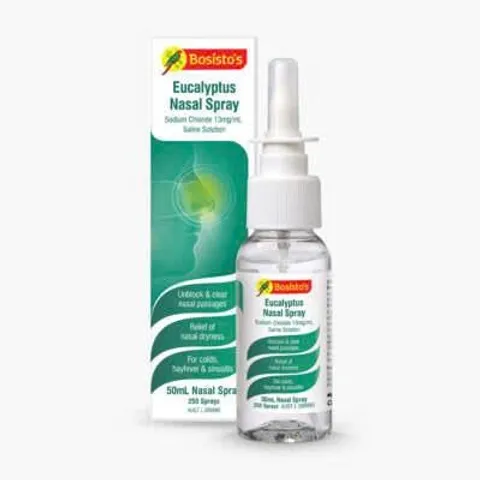 Xịt thông mũi, giảm nghẹt mũi Úc tinh dầu khuynh diệp/bạch đàn 50ml làm sạch dưỡng ẩm mũi