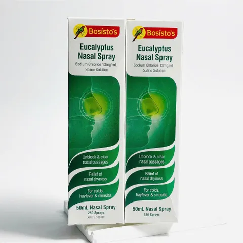 Xịt thông mũi, giảm nghẹt mũi Úc tinh dầu khuynh diệp/bạch đàn 50ml làm sạch dưỡng ẩm mũi