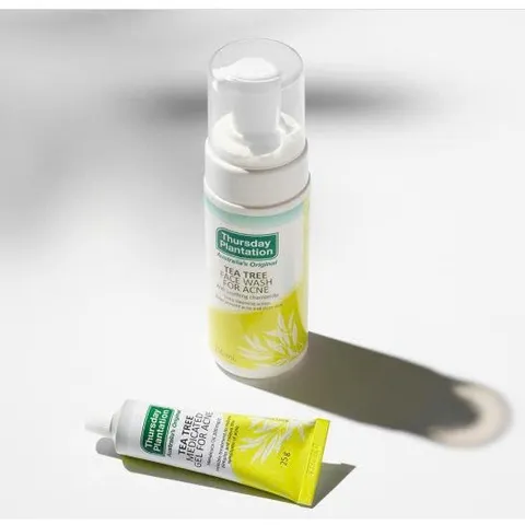 Sữa Rửa Mặt Tràm Trà Và Gel Giảm Mụn Úc - Thursday Plantation Tea Tree Face Wash & Medicated Gel
