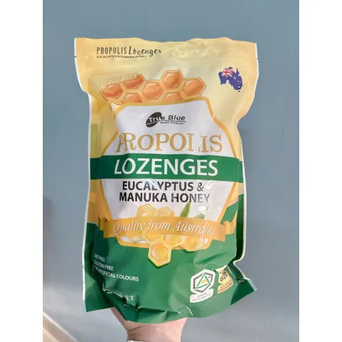 Kẹo Ngậm Keo Ong True Blue Propolis Lozenges Eucalyptus & Manuka Honey