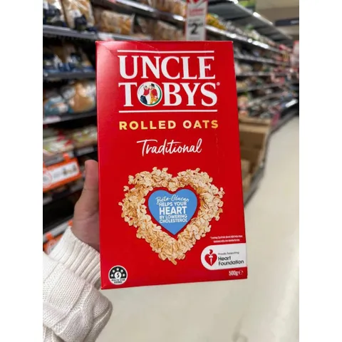 Yến mạch Úc Uncle Tobys Rolled Oats Traditional, giàu chất xơ, cung cấp năng lượng