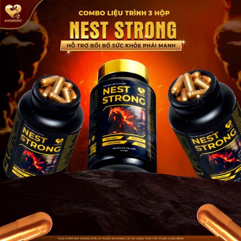 LIỆU TRÌNH 3 HỘP VIÊN UỐNG YẾN SÀO NEST STRONG HỖ TRỢ SINH HOẠT NAM GIỚI L-ARGININE VÀ KẼM 794148