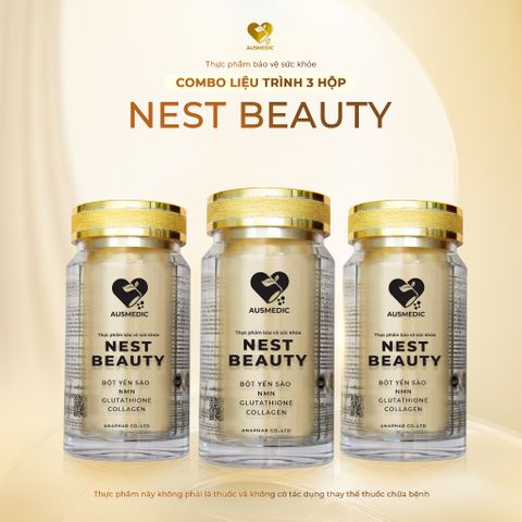 LIỆU TRÌNH 3 HỘP VIÊN UỐNG YẾN SÀO NESTBEAUTY HỖ TRỢ NGĂN NGỪA LÃO HÓA -YẾN SÀO 9.000MG,NMN 16.200MG 794150