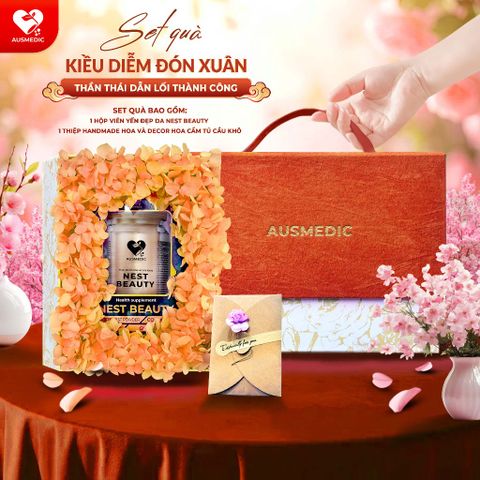 [Quà Valentine Cao Cấp] Set Quà Sắc Đẹp Ausmedic - Kiều Diễm Đón Xuân (Kèm Decor Hoa Khô) 794149
