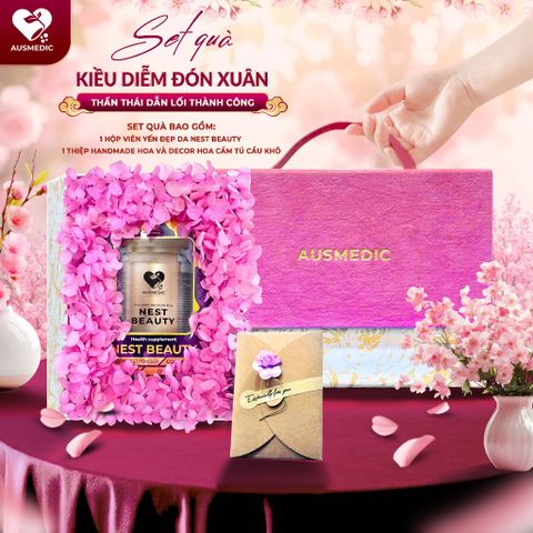 [Quà Valentine Cao Cấp] Set Quà Sắc Đẹp Ausmedic - Kiều Diễm Đón Xuân (Kèm Decor Hoa Khô) 794149
