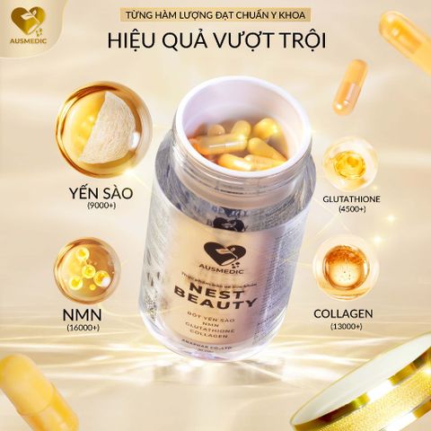 LIỆU TRÌNH 3 HỘP VIÊN UỐNG YẾN SÀO NESTBEAUTY HỖ TRỢ NGĂN NGỪA LÃO HÓA -YẾN SÀO 9.000MG,NMN 16.200MG 794150