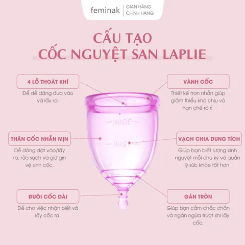 Cốc nguyệt san Nhật Bản cho người lượng kinh nhiều Feminak Laplie XL