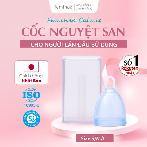 Cốc nguyệt san Nhật Bản siêu mềm, dễ dàng sử dụng Feminak Calmie