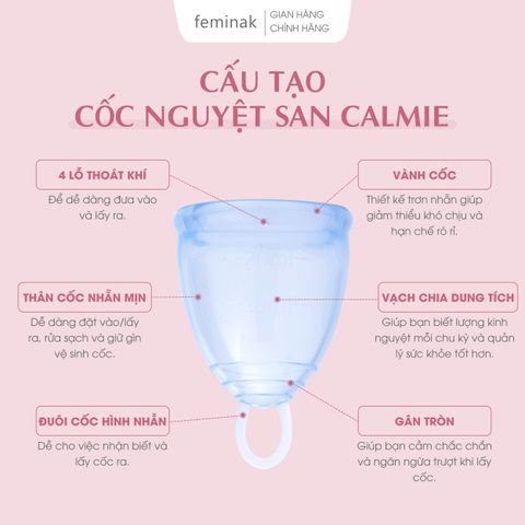 Cốc nguyệt san Nhật Bản siêu mềm, dễ dàng sử dụng Feminak Calmie