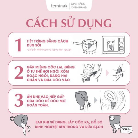 Cốc nguyệt san Nhật Bản siêu mềm, dễ dàng sử dụng Feminak Calmie