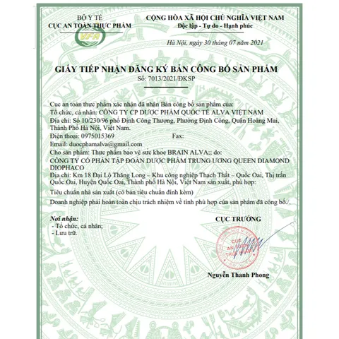 Hoạt huyết dưỡng não BRAIN ALVA Ginkgo Nttokinase Giúp hoạt huyết, tăng cường lưu thông máu, giảm đau đầu chóng mặt bin
