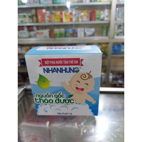 Bột Tắm Nhân Hưng Trẻ Em (bột pha nước tắm) - Trẻ hếtt Hăm da, Rôm sảy, Mụn nhọt ,Mẩn ngứa