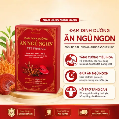 Đạm Thuỷ Phân Ăn Ngủ Ngon TST France – Bồi Bổ Cơ Thể, Hỗ Trợ Tăng Cân Cho Người Gầy, Suy Nhược Hộp 30 viên