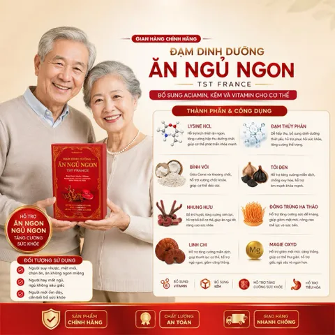 Đạm Thuỷ Phân Ăn Ngủ Ngon TST France – Bồi Bổ Cơ Thể, Hỗ Trợ Tăng Cân Cho Người Gầy, Suy Nhược Hộp 30 viên