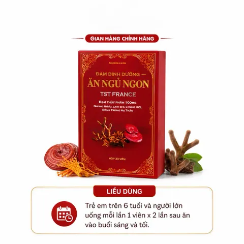Đạm Thuỷ Phân Ăn Ngủ Ngon TST France – Bồi Bổ Cơ Thể, Hỗ Trợ Tăng Cân Cho Người Gầy, Suy Nhược Hộp 30 viên