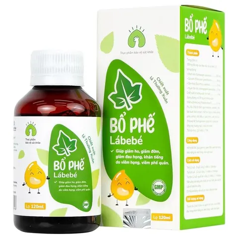 Siro hỗ trợ giảm ho, giảm đờm, giảm đau họng Bổ Phế Lábebé (120ml)