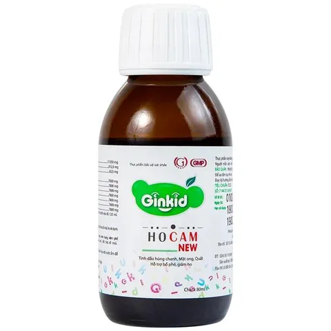 Siro hỗ trợ bổ phế, giảm ho, nhuận phế Ginkid Ho Cam NEW (80ml)