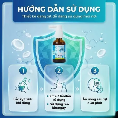Chai xịt họng hỗ trợ bảo vệ vùng họng, giảm ho, viêm họng, làm sạch họng Sedagol (30ml)
