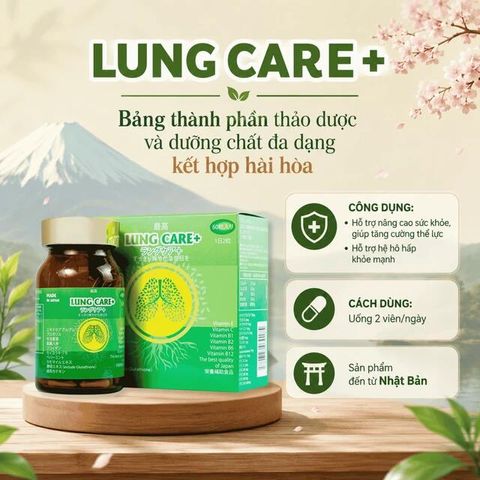 Viên uống bổ phổi, hỗ trợ hệ hô hấp khỏe mạnh Lung Care+ Jpanwell (60 viên)