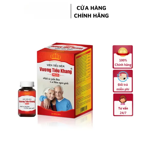 Viên tiểu đêm Vương Tiểu Khang Plus - Hỗ Trợ Bổ Thận, Giảm Tiểu Đêm, Tiểu Nhiều Lần - Hộp 30 viên