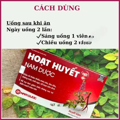 Viên uống Hoạt huyết Nam Dược, bổ não, tăng cường tuần hoàn não, an thần (HỘP 5 VỈ)