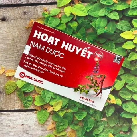 Viên uống Hoạt huyết Nam Dược, bổ não, tăng cường tuần hoàn não, an thần (HỘP 5 VỈ)